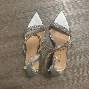 Silver Strappy Women's Shoes